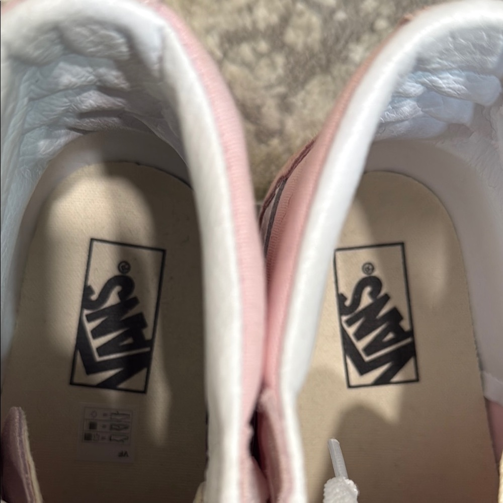 Vans Pink and White High-Top Sneakers - Picture 3 of 8